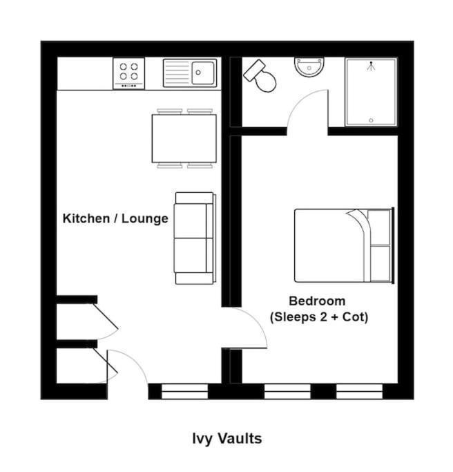 Unique 1 Bedroom Apartment-Бат Екстер'єр фото